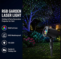 Projecteur Laser RGB Décoratif pour Jardin, Éclairage Extérieur pour Fêtes et Événements, Étanche IP65, avec Piquet de Fixation pour Pelouse, Patio, Cour et Terrasse