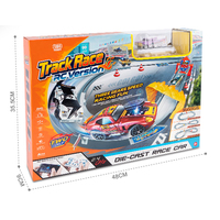 Nouveau modèle de voiture RC en alliage avec fonctions de jeu 3D contrôlables par application, piste ovale incluse, avec voiture RC et télécommande