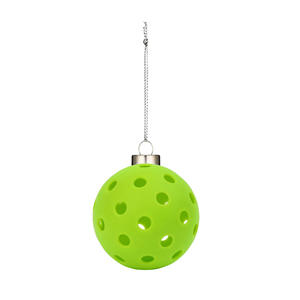 Adorno de bola de Navidad, decoración colgante redonda de plástico para árbol, regalo navideño, cordón para llavero, 40 agujeros, verde - Product Image 5