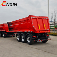 Promotion : Semi-remorque benne arrière 4 essieux 60/80 tonnes en acier type U pour camion à vendre