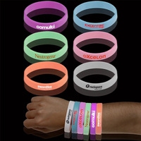 Bracelet personnalisable en silicone phosphorescent avec logo personnalisé pour articles promotionnels