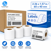 Etiquetas Térmicas Autoadhesivas en Rollo, Papel Térmico 60x40mm, para Códigos de Barras y Almacenes