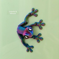 Ornement de bureau, figurine, modèle animal, objet artisanal, articulé, imprimé en 3D, grenouille magnétique