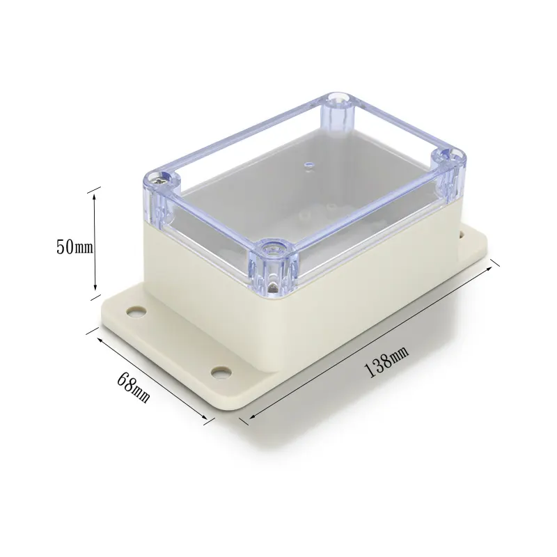 Anpassung Schalttafel Außenwand montierte transparente Abdeckung Ip65 Wasserdichte Kunststoffe lektronik gehäuse