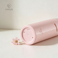 Flacon pompe cylindrique sans air pour cosmétiques 30ml 50ml 100ml avec bouchon à vis en plastique pour soins de la peau