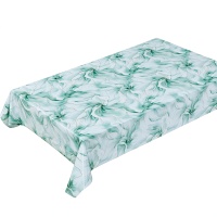 Nappe de table en PVC imprimée sur mesure, lavable, antidérapante, motif floral élégant pour cuisine, salle à manger, hôtel, banquet