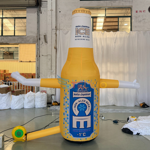 Botella de café inflable personalizada, botella de cerveza, exhibición promocional al aire libre, taza ondulada a mano, modelo de bailarina de aire, publicidad, cafetería - Product Image 6