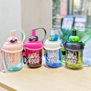 Md461 Design aux Grands Yeux <span class=keywords><strong>Gaine</strong></span> de Corde de Transport Tendance Épaissie Boisson Directe Nouvelle Tasse de Paille Portable pour Enfants Mignons - Product Image 5