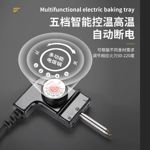 Olla Eléctrica Multifuncional Personalizada 2 en 1, 23x54cm, Electrodoméstico de Cocina de Alta Potencia con Tapa, Doble Función de Cocción - Product Image 3