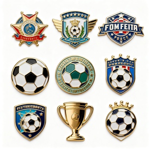 Pins de Solapa Esmaltados Personalizados de la Copa Mundial de Fútbol 2026, Impresión UV, Letras Modernas Únicas, Insignia Metálica, Broche, Emblema, Artesanía - Product Image 2