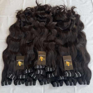 Vente en gros paquets de cheveux vierges indiens tissage paquets de cheveux humains Deep Wave paquets de cheveux indiens bruts brésiliens - Product Image 1
