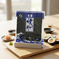 Nori croustillant sain pour sushi, algues marines grillées vert foncé de qualité supérieure, séchées et torréfiées