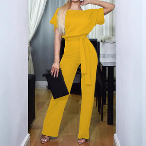 Donne 3XL Vita Casuale Della Tuta Aderente Vestiti di Estate Breve Tuta Del Manicotto - Product Image 1