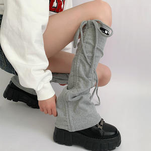 Accessori Lolita scaldamuscoli gambe da donna in maglia Kawaii Y2K Harajuku scaldamuscoli con cordino regolabile - Product Image 5