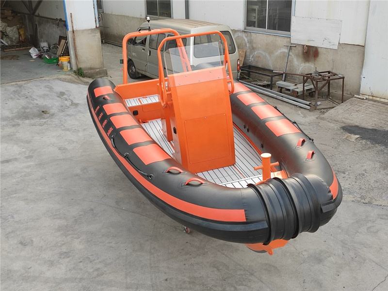 20ft Ocean Rigid Double Deep V Aluminum Hull Inflatable Boat RIB600 ...