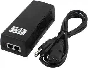 Procet potência gigabit de porta única sobre ethernet active poe injetor 60w poe midspan 55v, quartz, poe +