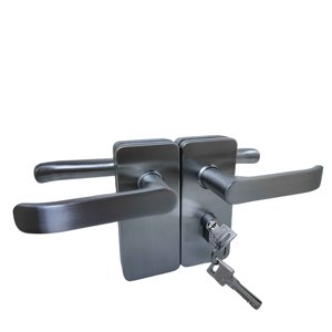 Đen thép không gỉ vuông dọc Đôi Chốt Cửa Khóa tay phải đồ nội thất ổ khóa - Product Image 4