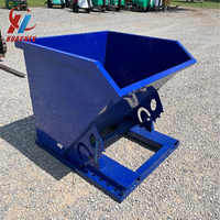 Vente chaude transportable en acier benne Mini chariot élévateur benne à ordures auto-vidage trémie basculante pour l'industrie