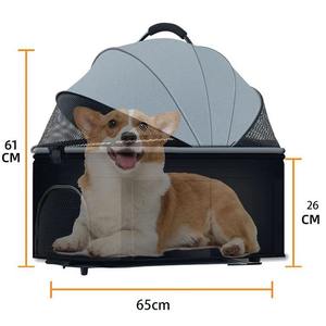 Luxe Léger Confortable Chien Chat Pet Transporteur Lavable Extérieur Pliable Chariot Amovible Panier De Couchage Pliant À Une Main - Product Image 5