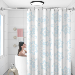 <span class=keywords><strong>Tringle</strong></span> de <span class=keywords><strong>Douche</strong></span> Courbée Réglable, Barre de Tension en Acier Inoxydable pour Baignoire d'<span class=keywords><strong>Angle</strong></span> et Salle de Bain - Product Image 5