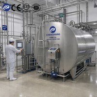 Tanque de Almacenamiento de Líquidos de Acero Inoxidable de Grado Alimenticio de 3000L con Mezclador, Control de Temperatura y Sistema Expandible para Procesamiento de Alimentos