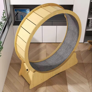 Rueda de ejercicio para mascotas, estructura de escalada, rueda de madera para gatos y hámsteres, cinta de correr para gatos - Product Image 6