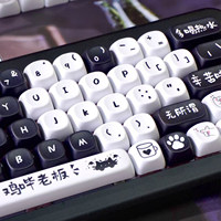 Personality Off-Duty Cat Theme Keycaps M-OA Profile PBT Dye Sublimation for Mx Switch 64/68/104/108 Mechanical Keyboard