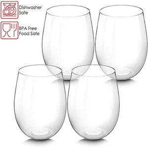 Copas de Vino Personalizadas al por Mayor, Reutilizables, de Plástico, para Brindis, sin Tallo - Product Image 3