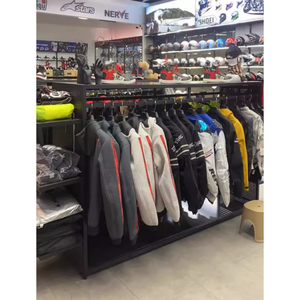 Stile industriale appendiabiti da uomo fabbrica personalizzato casco moto espositore per negozio di abbigliamento - Product Image 4