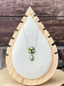 Colgante de Plata de Ley Hecho a Mano con Turquesa Palomino, Firmado por Nizhoni, Joyería Artesanal del Suroeste, Regalo - Product Image 6