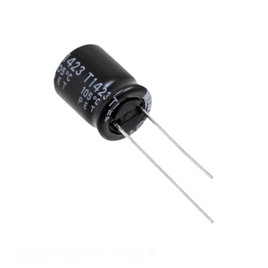 Condensateur canal fabricant CAP ALUM 1000UF 20% 10V RADIAL 1000 uF traversant 10AX1000MEFC10X12.5 - Product Image 1