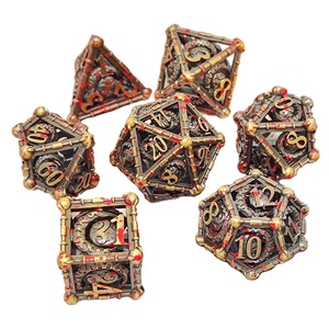 Bộ Xúc Xắc Kim Loại Rỗng Mới Nhất 2023 Thiết Kế Xúc Xắc D & D Dnd - Product Image 1