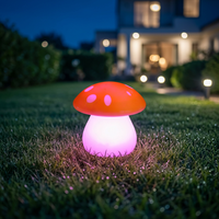 Lumière LED en forme de champignon multicolore, étanche IP54, télécommande, intensité réglable, décoration de Noël, Halloween, villas