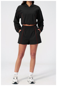 Conjunto Deportivo de Tres Piezas para Mujer, Resistente a los Rayos UV, de Secado Rápido y Transpirable, para Correr, Hacer Ejercicio <span class=keywords><strong>en</strong></span> <span class=keywords><strong>el</strong></span> Gimnasio, <span class=keywords><strong>Yoga</strong></span> y Actividades al Aire Libre - Product Image 5