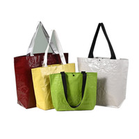 Sac fourre-tout écologique et recyclable en PP tissé, imprimé avec logo personnalisé, durable et réutilisable, idéal pour les événements promotionnels