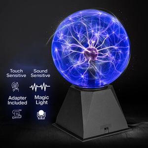 Lớn Ma Thuật Cảm Ứng Và Cảm Biến Âm Thanh Plasma Bóng 1 Người Mua USB Đèn Pha Lê Ánh Sáng Trang Trí Quà Tặng Plasma Bóng - Product Image 5