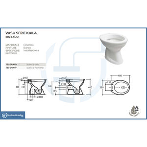 Inodoro de pie estilo europeo Kaila con tanque oculto y descarga dual, forma de taza cuadrada para el hogar y la villa - Product Image 2