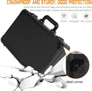 Estuche de Transporte de Aluminio de 23 Pulgadas (23 <span class=keywords><strong>x</strong></span> 16.5 <span class=keywords><strong>x</strong></span> 8.8 Pulgadas) Ideal para el Transporte de Micrófonos y Equipos de Cámara, Estuche para Mezcladora de DJ - Product Image 6