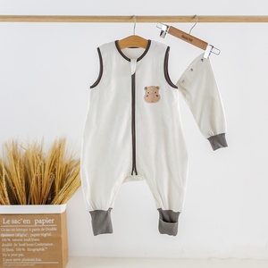 Sac de couchage pour bébé unisexe, doux, lavable, écologique, uni, teint, fermeture éclair, 0.5, prix d'usine, offre spéciale - Product Image 3