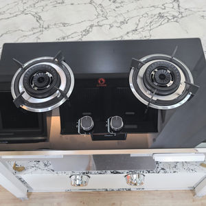 Tuya Smart fornello a Gas Top a due fuochi <span class=keywords><strong>da</strong></span> cucina con <span class=keywords><strong>forno</strong></span> elettrico <span class=keywords><strong>piano</strong></span> <span class=keywords><strong>cottura</strong></span> in vetro per uso esterno di casa Hotel - Product Image 1