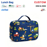 Sac isotherme durable pour enfants garçons, doublure PEVA, fermeture éclair, sac fourre-tout portable en polyester réutilisable, kit pour l'école et les voyages