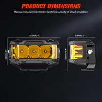 Phare LED auxiliaire de 4 pouces pour moto, camion, SUV, UTV - Projecteur de conduite tout-terrain, antibrouillard avant, latéral ou de toit
