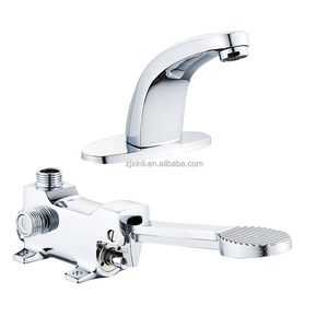 Mitigeur à <span class=keywords><strong>Pied</strong></span> à Fermeture Automatique à Retard de Fonctionnement, Eau Chaude et Froide, Matériel en Laiton, Finition Chrome, Montage sur Pont, X8092B4BSCR - Product Image 3