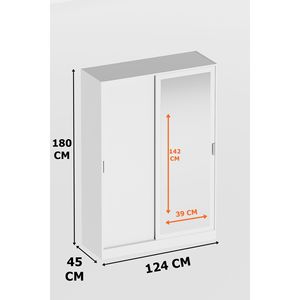 Perchero Moderno de Madera Blanca con Almacenamiento para Zapatos, Soporte Patentado para Guardarropa con Espejo - Product Image 3