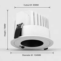 Plafonnier LED encastré à détecteur de mouvement PIR, projecteur de plafond à angle de faisceau, lampe à induction humaine pour couloir et cage d'escalier