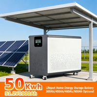 Batterie solaire LiFePO4 51,2 V 600 Ah, pack de batteries 48 V 300~1000 Ah 15~50 kWh pour stockage d'énergie domestique, durée de vie 6000+ cycles, garantie 10 ans