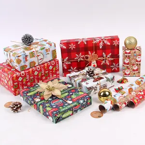 Wholesale Custom beautiful christmas gift wrapping paper for Wedding Birthday Holiday Wrap