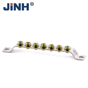 JINH 5/7/10 agujeros tornillos de alambre conexión barra de cobre barra de bus de fila de tierra cero para caja de distribución - Product Image 2