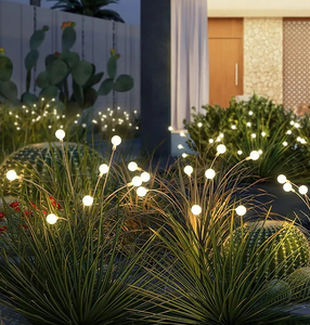 Impermeabile rotondo <span class=keywords><strong>solare</strong></span> Starburst giardino luci ondeggianti 6 LED RGB lucciola lampada per prato esterno alimentato da <span class=keywords><strong>pannello</strong></span> <span class=keywords><strong>solare</strong></span> - Product Image 4