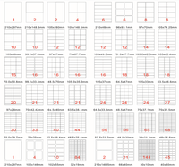 Étiquettes en papier autocollantes imperméables imprimées sur mesure, format A4, autocollants à code-barres pour téléphone portable, ordinateur, écouteurs - Imprimante laser/jet d'encre